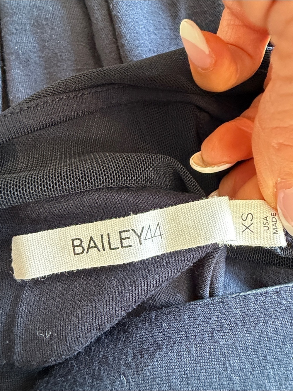 Bailey44 Navy Leather Racerback Tank Top Size XS - Picture 2 of 7